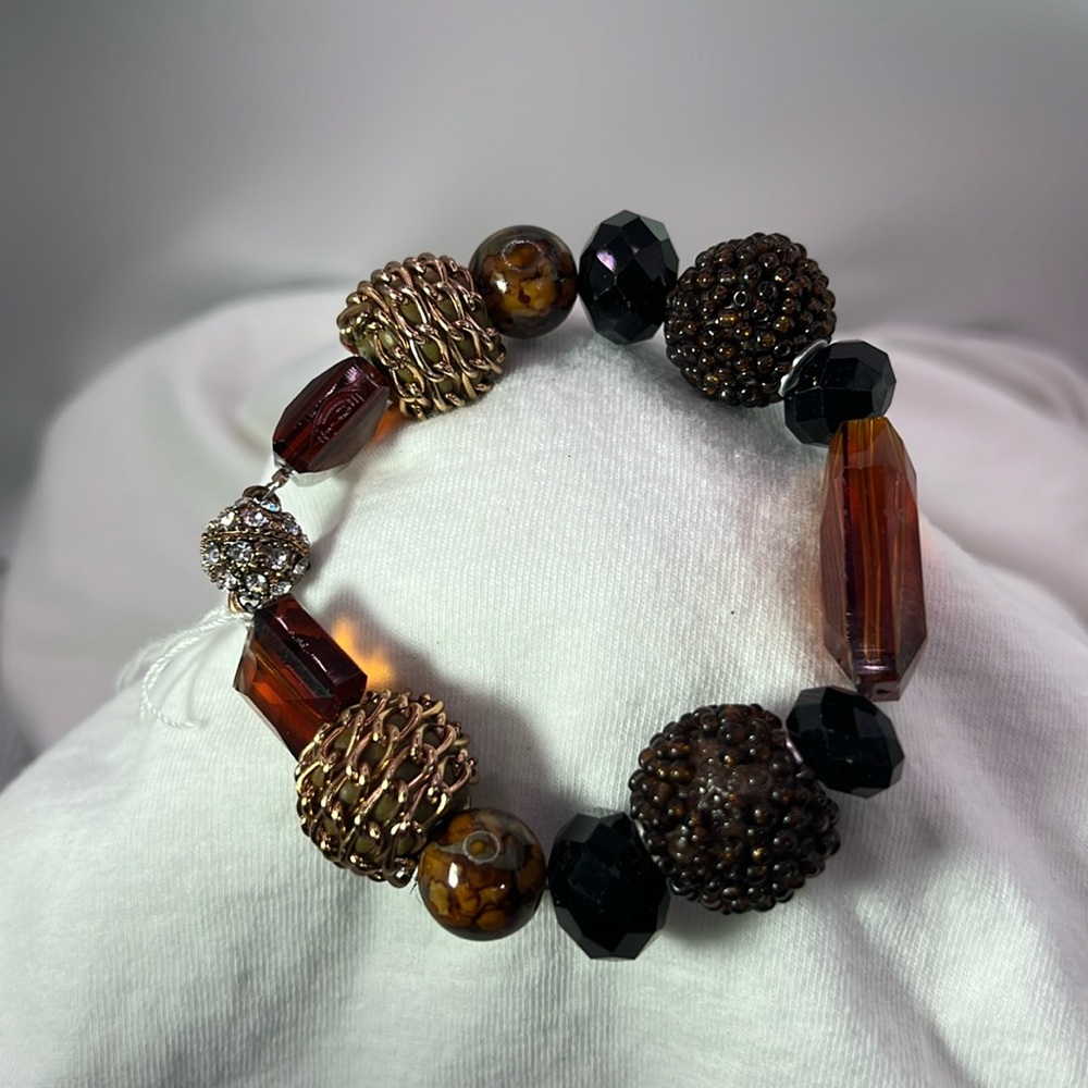 Handmade Bead Bracelet Magnetic Clasp - 7”